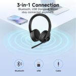AOC Wireless Headset with Mic for Work, Bluetooth 5.4 Computer Headphones - Image 5