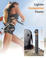 EUCOS 62" Phone Tripod, Tripod for iPhone & Selfie Stick with Remote - Image 5