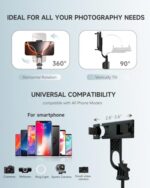 71” Phone Tripod & Selfie Stick, Portable All in One Extendable Cell Phone - Image 5