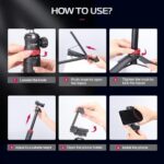 ULANZI MT-44 Auto Open Phone Tripod, 59" Extendable Selfie Stick Vlog Stand - Image 5
