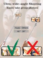 Selfie Stick Tripod with Wireless Remote, 46'' Cellphone Selfie Stick Tripod - Image 5