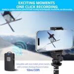 BZE 62 inches Extendable Selfie Stick Tripod with Wireless Remote & Phone Holder - Image 5