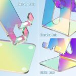 Tomorotec Iridescent Acrylic Phone Stand, Portable Phone Holder for Desk - Image 5