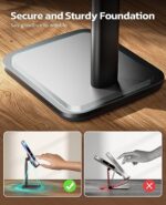 Nulaxy Phone Stand, Height Angle Adjustable Cell Phone Stand - Image 5