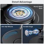 OMOTON MS05 [Height Adjustable] 360° Rotating Magnetic Phone Stand, Black - Image 5