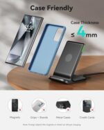 INIU Wireless Charger, 15W Fast Wireless Charging Station with Sleep-Friendly - Image 5
