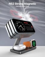 UEQ Foldable 3 in 1 Wireless Charging Station for Apple Magsafe Charger Stand - Image 5