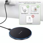 Fast Wireless Charger,20W Max Wireless Charging Induction Pad,Black - Image 5