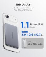 Baseus Picogo Power Bank, 0.3" Ultra Slim 5000mAh MagSafe Portable Charger - Image 5