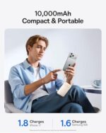 Baseus 45W Ultra Slim 10000mAh Power Bank Built-in USB-C Cables (B0GS4KN4TS) - Image 5
