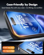 UNBREAKcable 2+2 Pack Screen Protector for iPhone 16 with Lens,9H+ Glass - Image 5