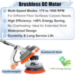 HHQ Commercial Floor Scrubber Machine, 13" Heavy Duty Orbital Floor Cleaner - Image 5