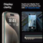 Spigen GlasTR EZ FIT Tempered Glass Screen Protector for iPhone 15 Pro Max - Image 5