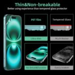 6 Pack Plastic Screen Protector Compatible for iPhone 16 Plus / 15 Plus 6.7-Inch - Image 5