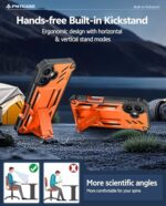 FNTCASE for iPhone 17 Case with Built-in Screen Protector and Kickstand - Image 5