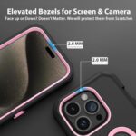 Jiunai for iPhone 15 Pro Max Case Heavy Duty Drop Protection Screenless Dual - Image 4