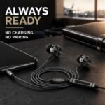 Betron BS10 Earphones Wired Earbud Headphones with Microphone, Black - Image 5