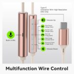 USB C Headphones Wired Earbuds for Samsung iPhone 17/16/15 Pro Max (B0FW4R78XV) - Image 5