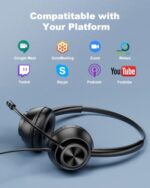 USB Headset with Microphone for PC Laptop Office Phone Meeting Zoom Skype - Image 5