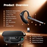 Bluetooth Headset V5.3, Wireless Headset with Dual Noise-Canceling Microphones - Image 4
