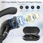 Sisism Bluetooth Headset, Wireless Bluetooth Earpiece with 400mAh Charging Case - Image 5