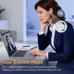 Bluetooth Headset, Wireless Headset with Dual-Mics & Noise Cancelling - Image 5