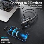 Trucker Bluetooth Headset with Mic, Wireless Headset for Work with Mute Button - Image 5