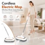 AlfaBot Cordless Electric Mop, Dual Spin Power Floor Cleaner with LED Headlight - Image 5