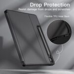 JETech Folio Case for Samsung Galaxy Tab S10 Lite/S10 FE/S9 FE 10.9", Black - Image 5