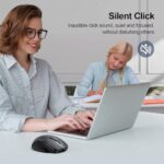 TECKNET Wireless Mouse, BT 5.0/2.4G, Rechargeable 6-DPI Silent, Grey - Image 7