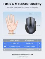 Wireless Mouse for Laptop, 2.4GHz Computer Mouse with USB-A Port &USB-C Adapter - Image 6