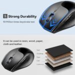 TECKNET Bluetooth Mouse, Wireless Silent 6 Buttons 2-Yr Battery, Black - Image 5