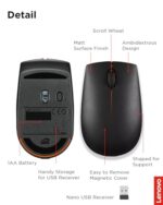 Lenovo 300 Wireless Mouse, Black, Computer Mouse for PC and Laptop with Windows - Image 6