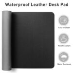 Aothia Leather Office Desk Pad Protector, Non-Slip PU Leather Desk Blotter - Image 7