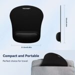 TECKNET 2 Pack Gaming Ergonomic Mouse Pad with Wrist Support Black - Image 6
