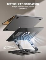 Lamicall Adjustable Laptop Stand for Desk - 360° Rotating Base Ergonomic - Image 6