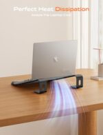 LOXP Laptop Stand for Desk, Aluminum Laptop Riser Holder with Wrist Support - Image 6