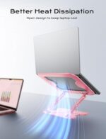 JCZT Adjustable Laptop Stand for Desk, Metal Foldable Laptop Riser - Image 5