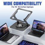 JOYEKY Laptop Stand for Desk, Adjustable Computer Stand with 360° Rotating Base - Image 6