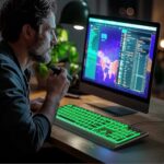 KOPJIPPOM Large Print Keyboard - 7 Interchangeable Backlight Colors - Image 6