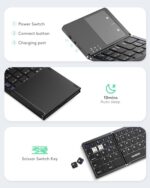 Samsers Foldable Bluetooth Keyboard with Touchpad - Portable Wireless Keyboard - Image 5