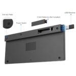 OMOTON Compact Wireless Keyboard for PC/Tablet, USB-C USB-A, Grey - Image 6