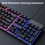 GEODMAER 104 Keys Gaming Keyboard, Full Size LED Backlit Wired Keyboard with - Image 6
