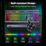 TECKNET Wired Gaming Keyboard, RGB Backlit Keyboard with Metal Panel Design - Image 5