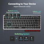 TECKNET Bluetooth Keyboard Rechargeable, 4-Device (2.4G+3BT) Wireless Keyboard - Image 5