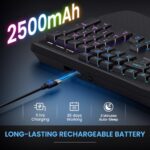 COLIKES Wireless Ergonomic Keyboard, Backlit Keyboard Silent with 15 RGB - Image 6