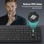 TECKNET Bluetooth Keyboard Rechargeable Ultra-Slim Full Size - Image 6