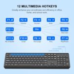 EDJO Wireless Keyboard, 2.4G Full-Sized Cordless USB Silent Computer Keyboard - Image 6