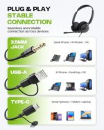 Acer USB Headset with Microphone for PC, Clear Sound Quality for Call & Meetings - Image 6