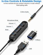 New bee USB Headset with Microphone for PC Computer Headset - Image 6